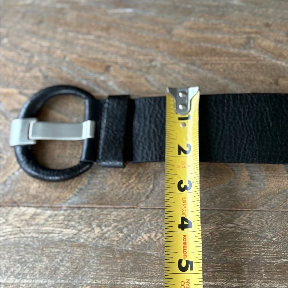 Banana Republic wide black leather belt made in Italy